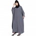 Front open style Kaftan abaya- grey